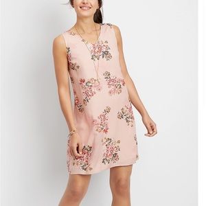Floral Strappy Back Shift Dress